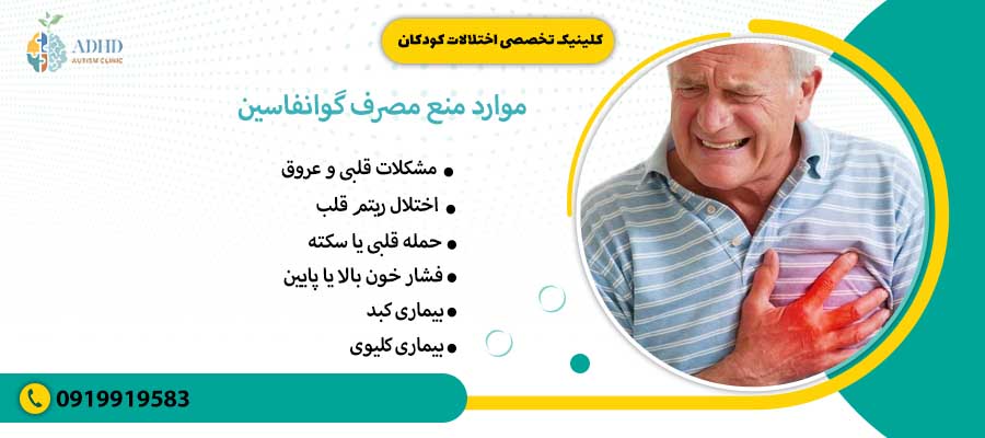 موارد منع صرف گوانفاسین